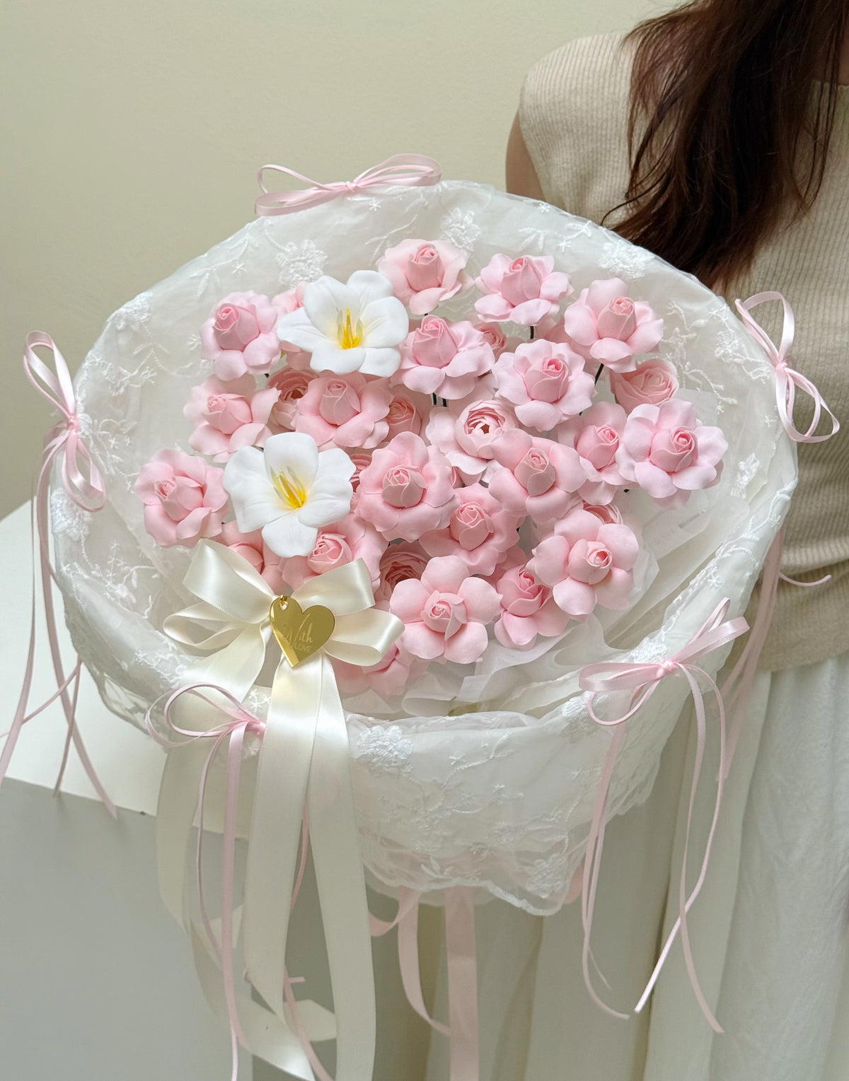 Eunice Fairy Kiss Lacey Soap Flower