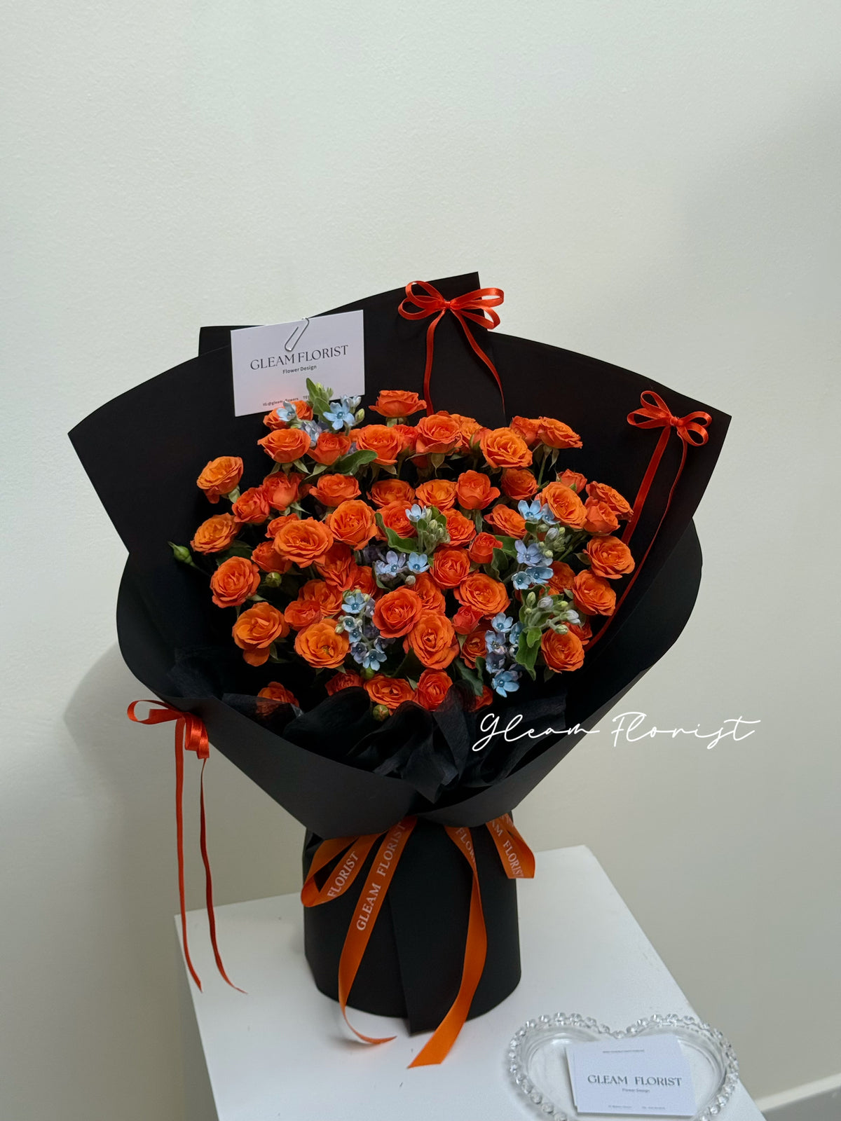 Reeva Orange Rose Spray Fresh Flower