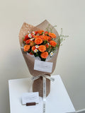 Katy Orange Rose Spray Fresh Flower