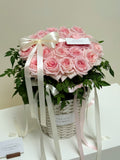 Emily Fresh Flower Ohara Pink Basket
