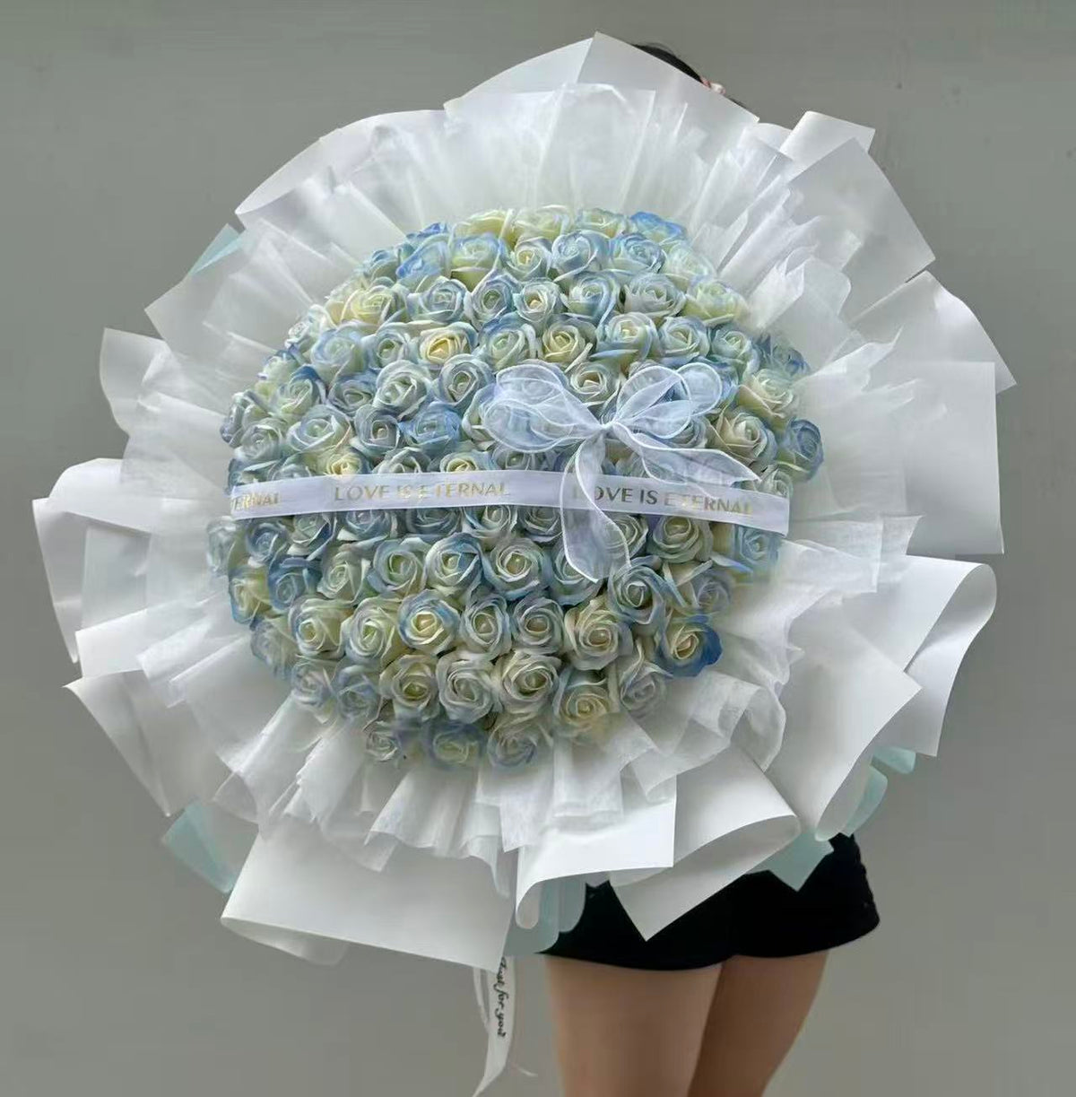 Rowan Ice Blue Soap Flower